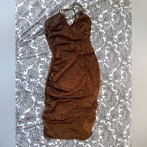 Bronze gold sparkle dress